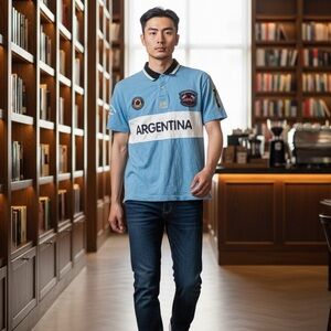 Vtg La Martina polo shirt 2002 Argentina vs. England polo match